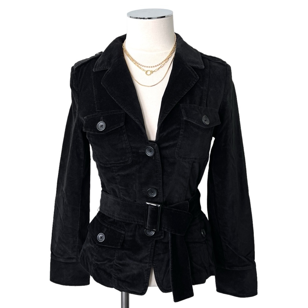 BANANA REPUBLIC FACTORY Women’s Petite Velvet Blazer Jacket Black Sz SP